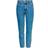 Only Jagger Life High Ankle Mom Jeans - Blue/Medium Blue Denim