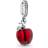 Pandora Murano Apple Dangle Charm - Silver/Red/Transparent