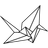 Homemania Origami Trana Väggdekoration