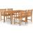 vidaXL 3059939 Patio Dining Set, 1 Table incl. 4 Chairs