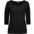 ID Ladies Stretch 3/4 Sleeved T-Shirt - Black