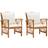 vidaXL 310267 2-pack Havestol