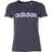 Adidas Women Essentials Linear T-shirt - Dark Gray Heather/Purple Tint