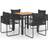 vidaXL 3060107 Matgrupp, 1 Bord inkl. 4 Stolar