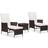 vidaXL 3059372 Loungeset, 1 Bord inkl. 2 Stolar