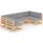 vidaXL 3077174 Loungeset, Bord inkl. 6 Soffor
