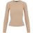 Pieces Pccrista Ls O-neck Knit Silver Mink - Female Rosa