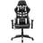 vidaXL Adjustable Armrest Artificial Leather Gaming Chair - Black/White