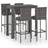 vidaXL 3064797 Bargrupp, 1 Bord inkl. 4 Stolar