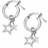 ChloBo Double Star Small Hoop Earrings - Silver