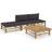 vidaXL 3058244 Loungesæt, 1 borde inkl. 2 sofaer