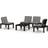 vidaXL 3059830 Loungeset, 1 Bord inkl. 2 Stolar & 1 Soffor