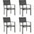 vidaXL 313078 4-pack Garden Dining Chair