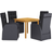 vidaXL 3067719 Matgrupp, 1 Bord inkl. 4 Stolar