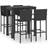 vidaXL 3064812 Bargrupp, 1 Bord inkl. 4 Stolar