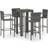 vidaXL 3064809 Outdoor Bar Set, 1 Table incl. 4 Chairs