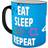 GB Eye Playstation Eat Sleep Repeat Heat Change Mugg 30cl