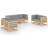 vidaXL 3076499 Loungeset, Bord inkl. 7 Soffor