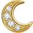 Thomas Sabo Moon Pavé Single Ear Stud - Gold/Transparent