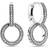 Pandora Sparkling Double Hoop Earrings - Silver/Transparent