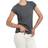 Mantis Women's Roll Sleeve T-shirt - Charcoal Grey Melange