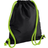 BagBase Icon Gymsac - Black/Lime Green