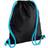 BagBase Icon Gymsac - Black/Surf Blue