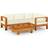 vidaXL 3057932 Loungesæt, borde inkl. 4 sofaer