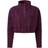 Tridri Women's Cropped Fleece Top - Mulberry Red