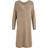 Vila Madelia V-Neck Knitted Dress - Gris/Fungi