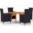 vidaXL 3071952 Matgrupp, 1 Bord inkl. 4 Stolar