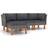 vidaXL 3059727 Loungeset, Bord inkl. 3 Soffor