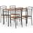 vidaXL 281400 Dining Set 60x118cm 5pcs