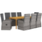 vidaXL 3067904 Matgrupp, 1 Bord inkl. 8 Stolar