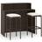 vidaXL 3064872 Bargrupp, 1 Bord inkl. 2 Stolar