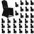 vidaXL Stretch 30pcs Loose Chair Cover Black