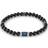 Tommy Hilfiger Wood Bead Bracelet - Black/Silver