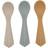 Konges Sløjd Silicone Clam Spoons 3-pack Warm Grey