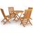 vidaXL 3059581 Patio Dining Set, 1 Table incl. 4 Chairs