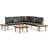 vidaXL 46466 Loungesæt, 1 borde inkl. 3 sofaer