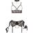 Cottelli Collection Bondage Bra Set with Open Cup