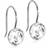 Blomdahl Pendant Bezel Earrings 8mm - Silver/Transparent