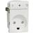 Lauritz Knudsen LK Fuga Wiser m/jord 1.5 Modul - Hvid