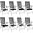tectake Folding Chair in Aluminum 8-pack