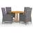 vidaXL 3067681 Matgrupp, 1 Bord inkl. 4 Stolar