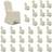 vidaXL Stretch 30pcs Loose Chair Cover Beige