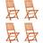 vidaXL 312452 4-pack Garden Dining Chair