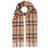 Amanda Christensen Merino Wool Check Scarf Beige