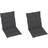 vidaXL 2-pack High Coussin de chaise Noir (100x50cm)