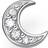 Thomas Sabo Charm Club Single Moon Pavé Ear Stud - Silver/Transparent